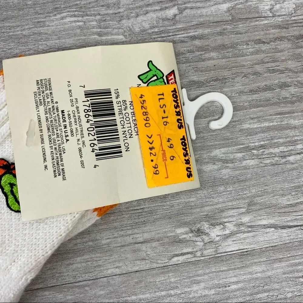 Vtg Teenage Mutant Ninja Turtles Kids Socks